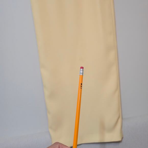 SAU LEE Butter Yellow Brooke Cap Slight Sleeves Crepe Fully Lined Maxi Gown Sz 6 - Picture 11 of 13